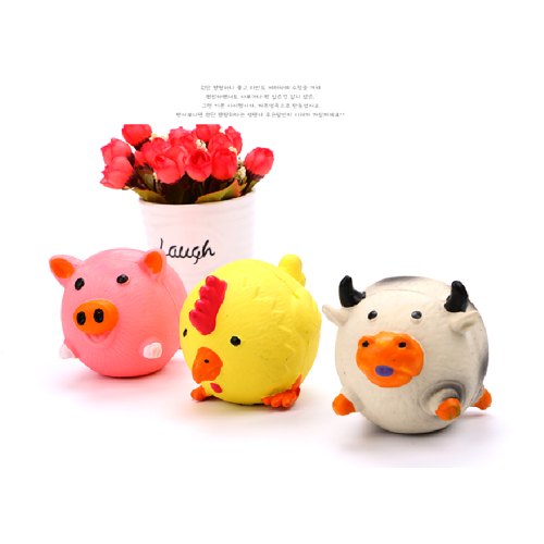 Round Animal Shape Chew Toy Squeaky Toys
